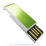USB - - Digma Slyd Green&White - 4Gb